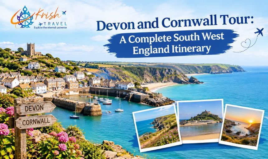 Devon and Cornwall Tour featuring the scenic South West England coastline, harbour villages, cliffs and beaches